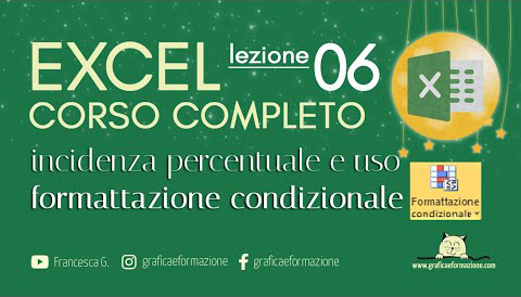 06 EXCEL CORSO COMPLETO: la formattazione condizionale