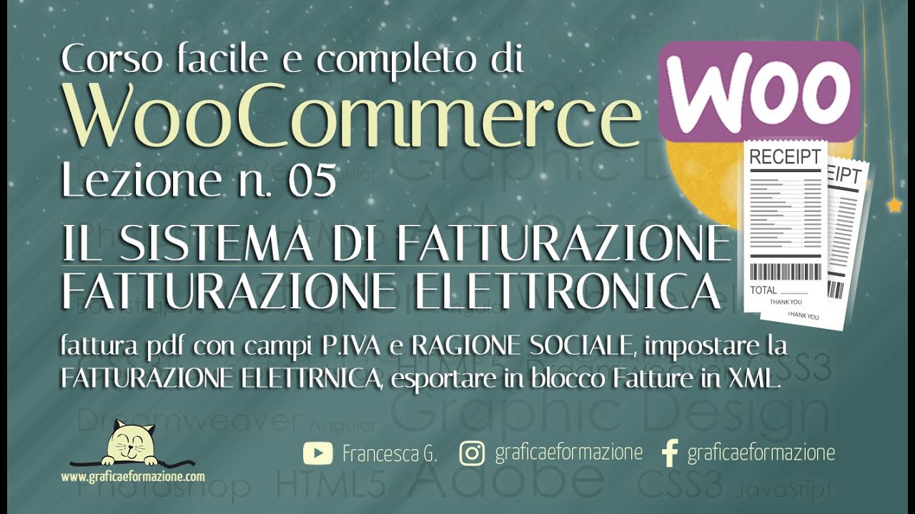 WOOCOMMERCE CORSO COMPLETO il sistema di fatturazione anche elettronica