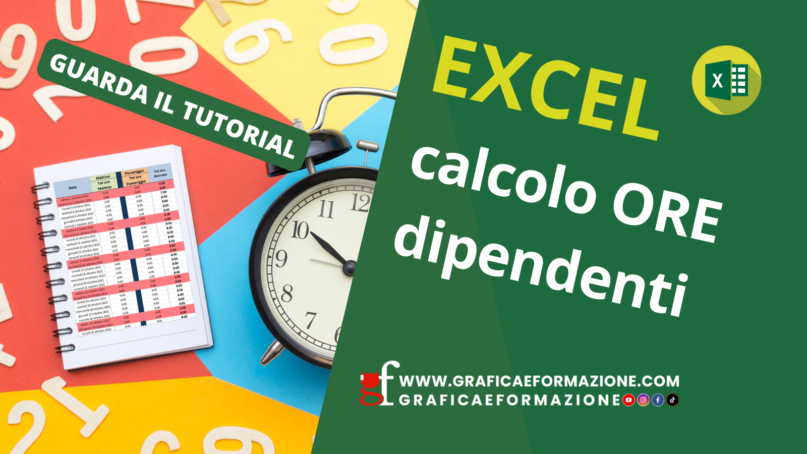 Tutorial excel: come calcolare le ore dei dipendenti