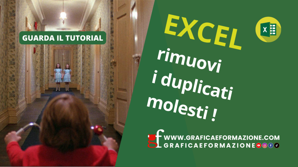 tutorial Excel come rimuovere i duplicati