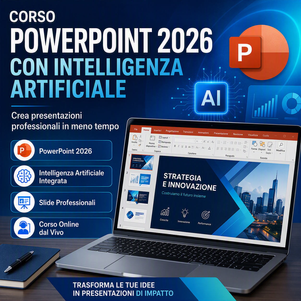 PowerPoint 2026 con Intelligenza Artificiale