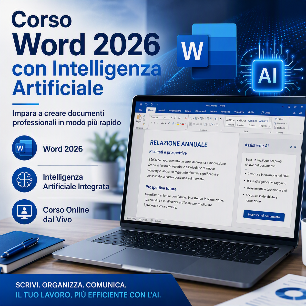 Corso Word 2026 con Intelligenza Artificiale