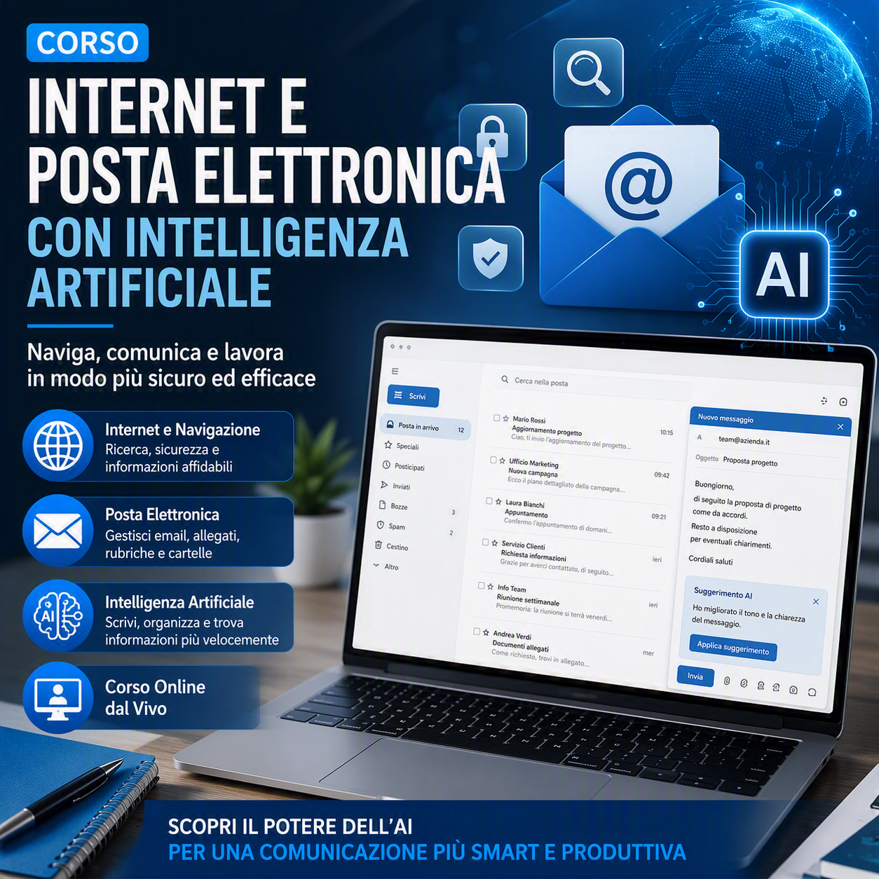 Corso Internet e Posta Elettronica con Intelligenza Artificiale