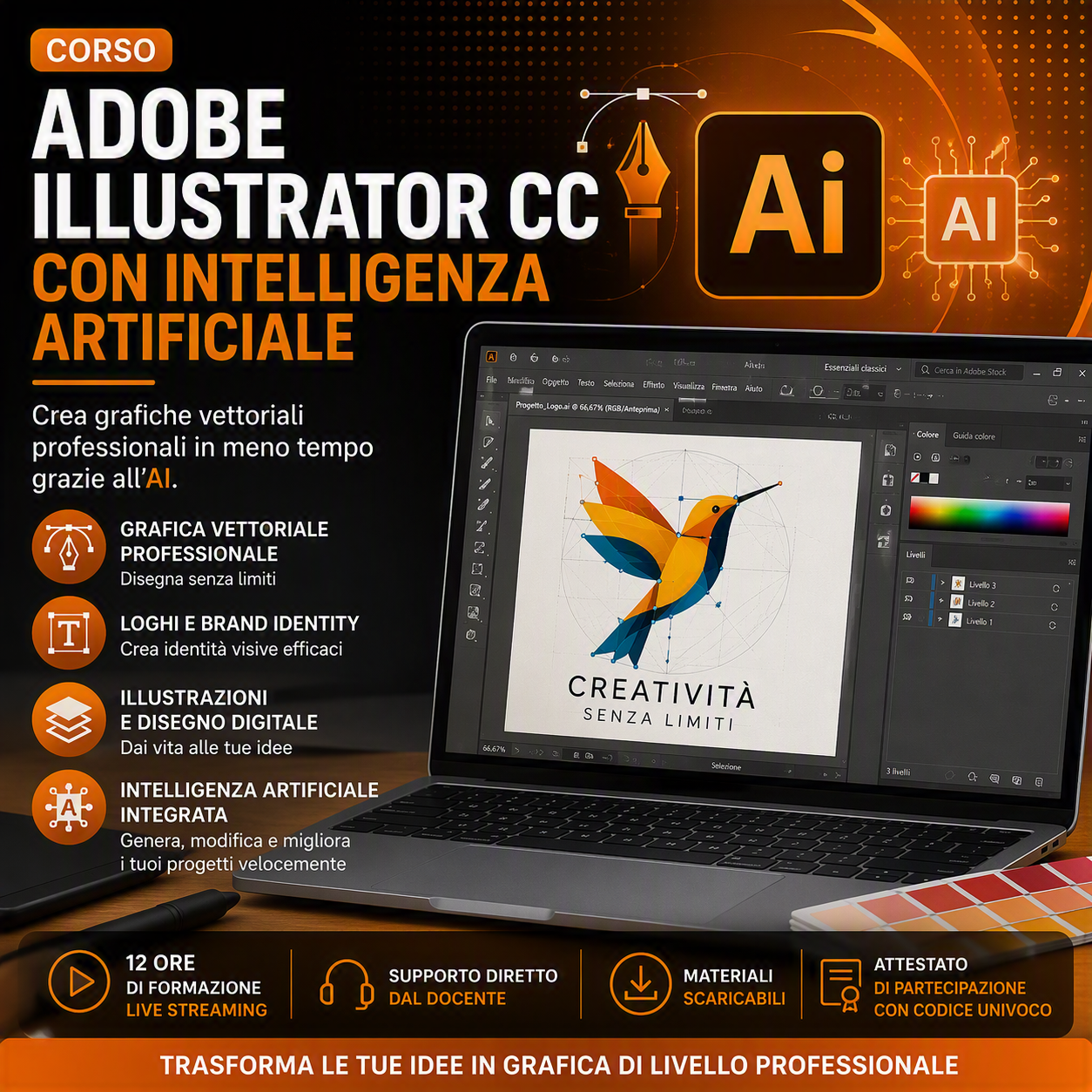 Corso Adobe Illustrator CC con Intelligenza Artificiale