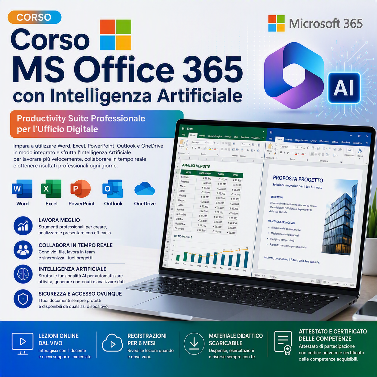 Corso MS Office 365 con Intelligenza Artificiale